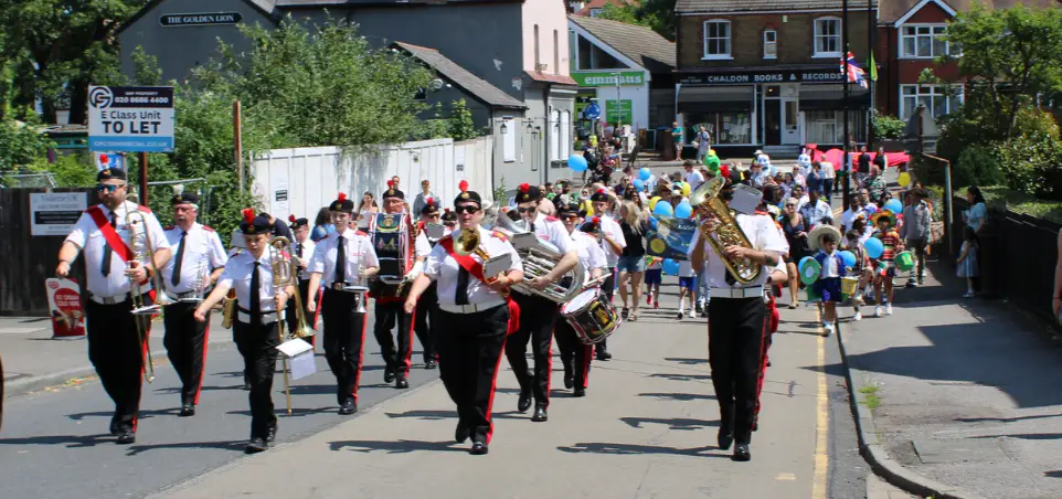 The Procession floats