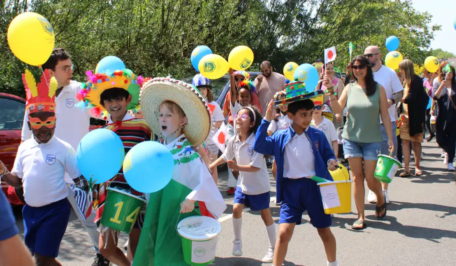 Map graphic showing procession route